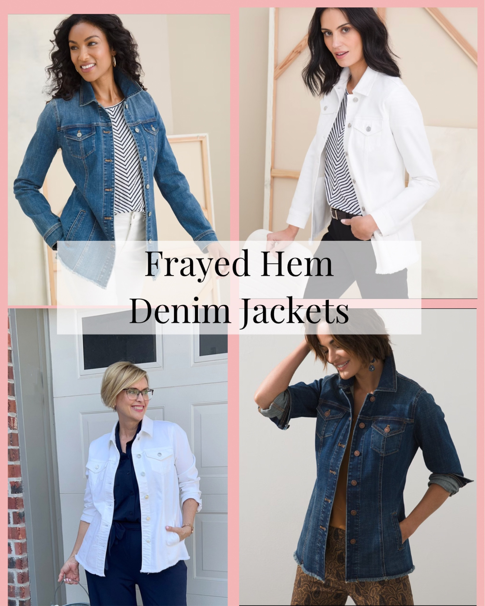 Frayed hem denim jackets from Chicos

#LTKcurves #LTKSeasonal