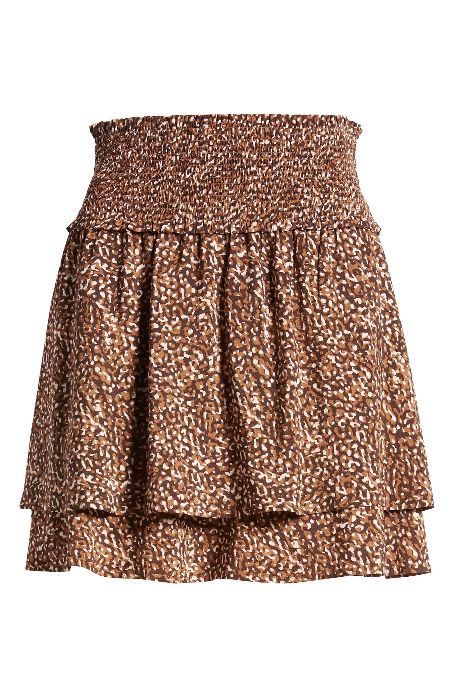 Addison Animal Print Tiered Skirt | Nordstrom