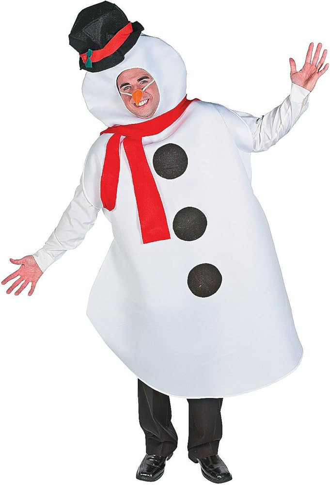 Fun Express Adult Snowman Costume, Size Large, 45" x 68", Great for Parades, Holiday Events and W... | Amazon (US)