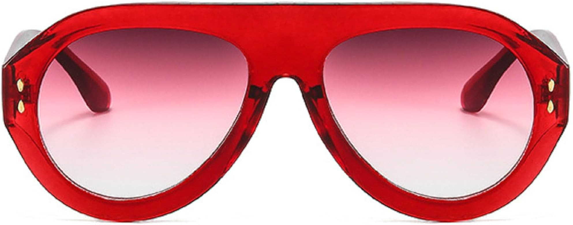 Popular Fashion Pilot Sunglasses Women Shades UV400 Retro Rivets Decoration Gradient Trending Men... | Amazon (US)