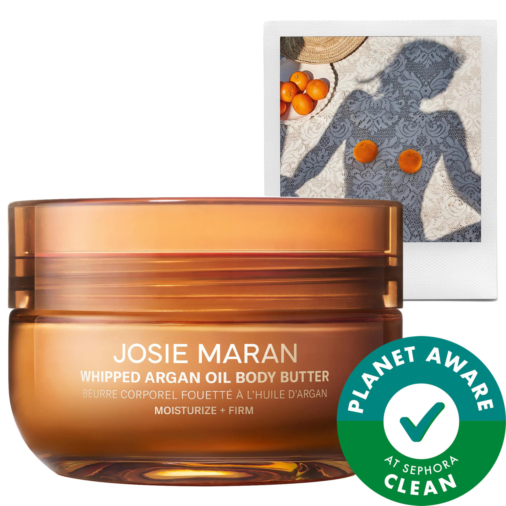 Josie Maran Topless Tangerine - Whipped Argan Oil Refillable Firming Body Butter Jar 6 oz | Sephora (US)