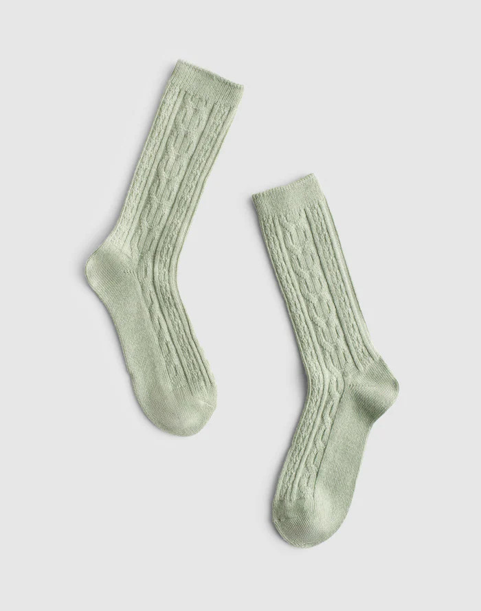 Cable-Knit Trouser Socks | Madewell