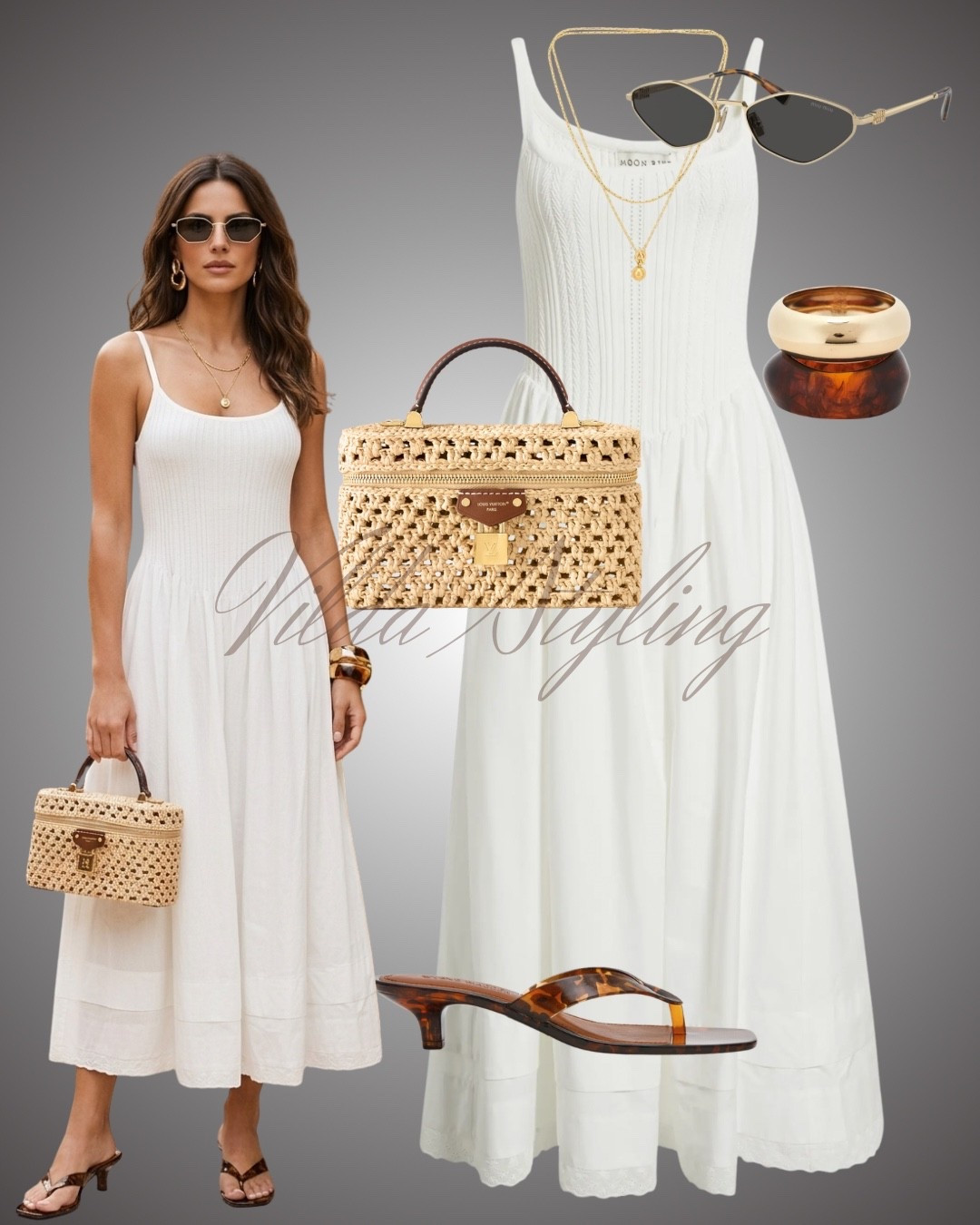 🤍 The Ultimate Summer 'Old Money' Look
Channeling effortless European summer vibes with this dream outfit. This white ribbed midi is the staple piece. I’ve elevated it with a woven trunk bag (hello, texture!), a touch of gold jewelry, and my absolute favorite tortoiseshell kitten heels. It’s the perfect blend of classy and comfortable. #LTKtravel #ResortWear #FashionInspiration #OOTD #DressInspo #SummerFashion ol üç

#LTKsummer #LTKtravel #LTKspring