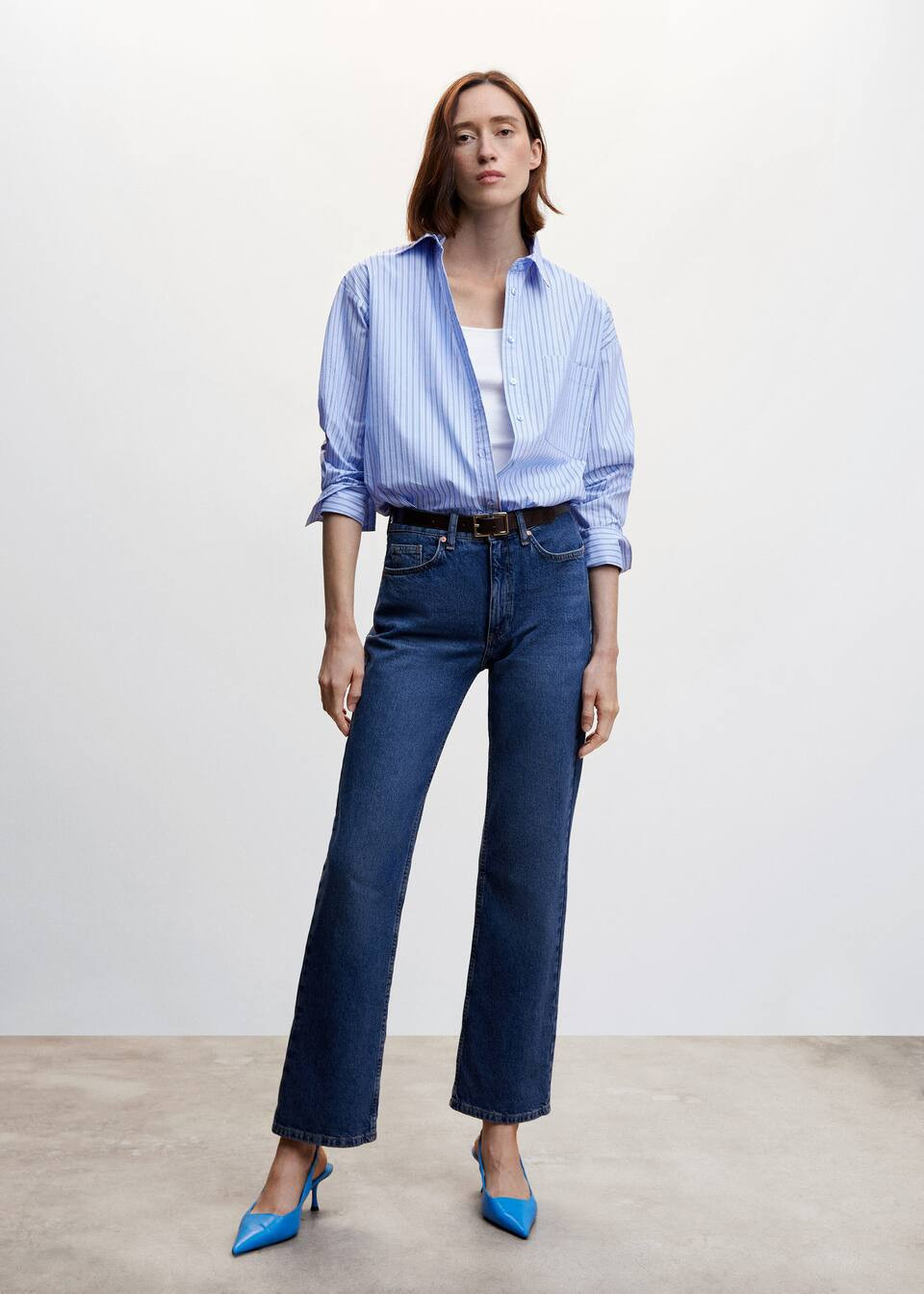 Oversize cotton shirt -  Women | Mango USA | MANGO (US)