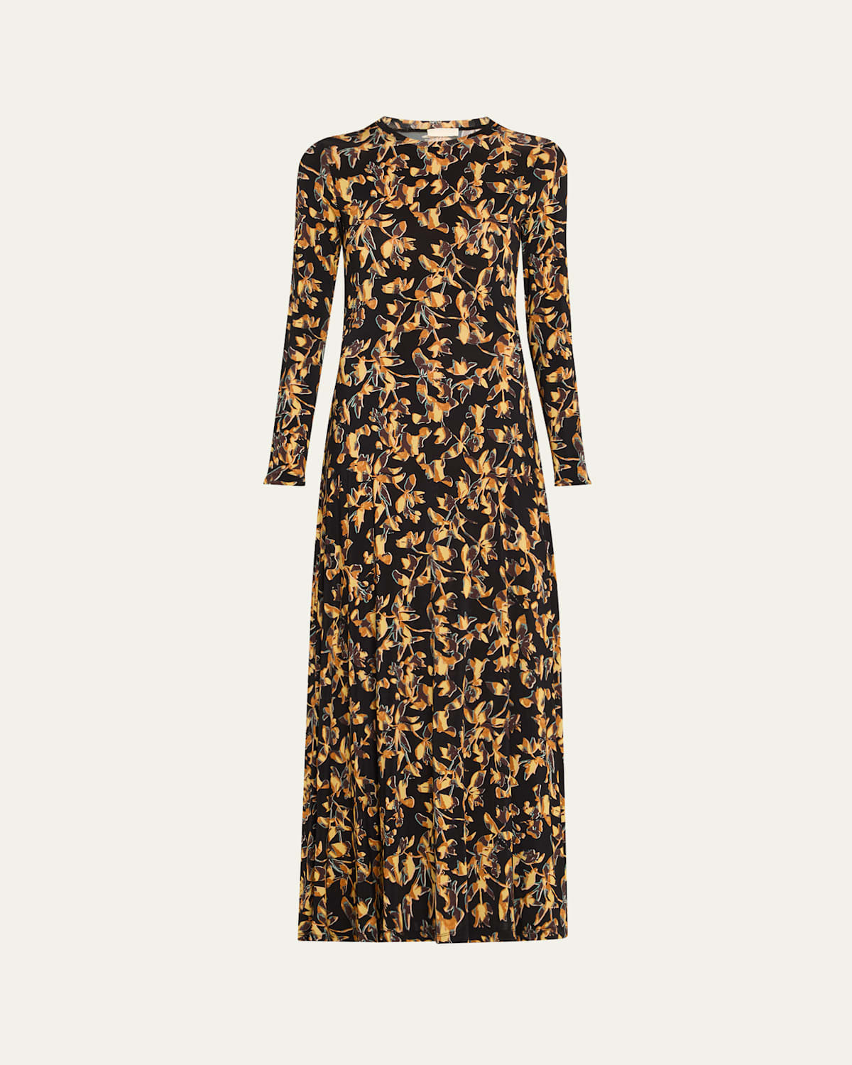 Amari Floral Long-Sleeve Jersey Dress | Bergdorf Goodman