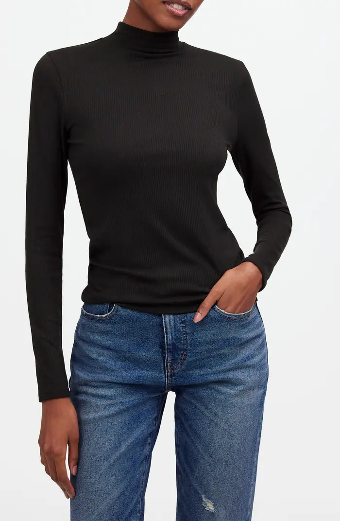 Drapey Rib Mockneck Top | Nordstrom Rack
