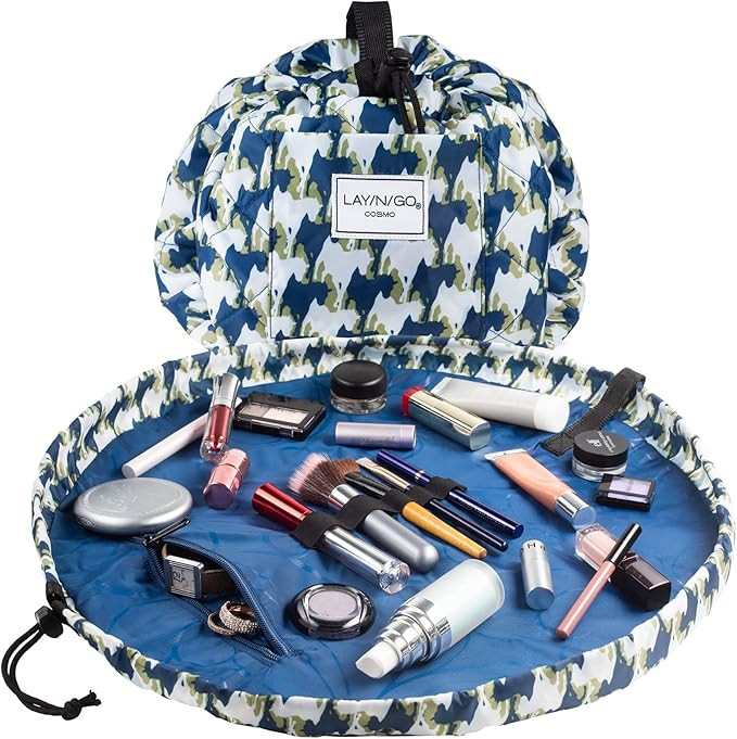 Lay-n-Go Cosmo Drawstring Cosmetic & Makeup Bag Organizer, Toiletry Bag for Travel, Gifts, and Da... | Amazon (US)