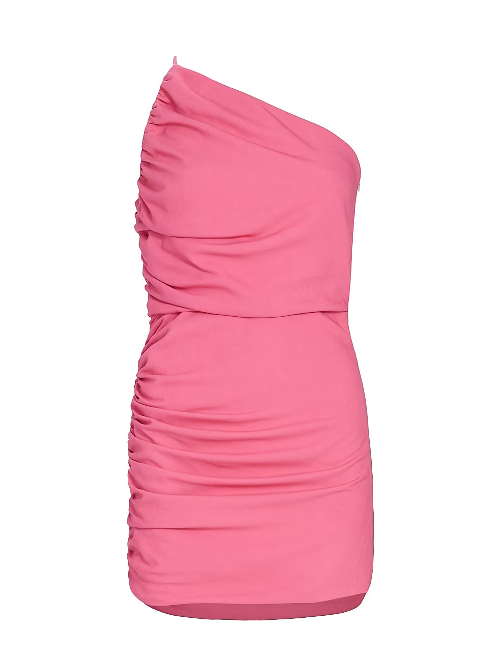 Asymmetric Stretch Crepe Gathered Minidress | Saks Fifth Avenue