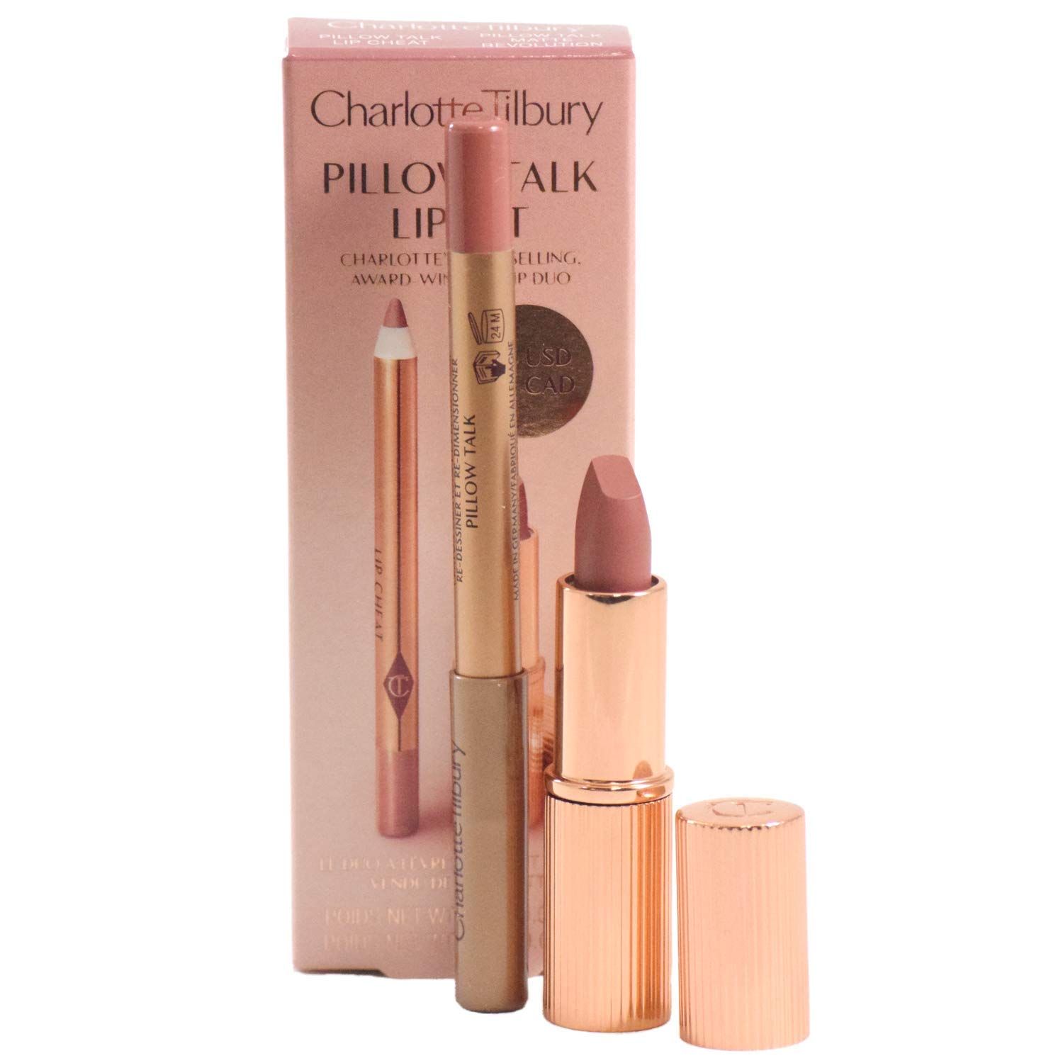 Charlotte Tilbury Pillow Talk Mini Matte Revolution Lipstick and Lip Cheat Lip Liner Mini Travel ... | Amazon (US)