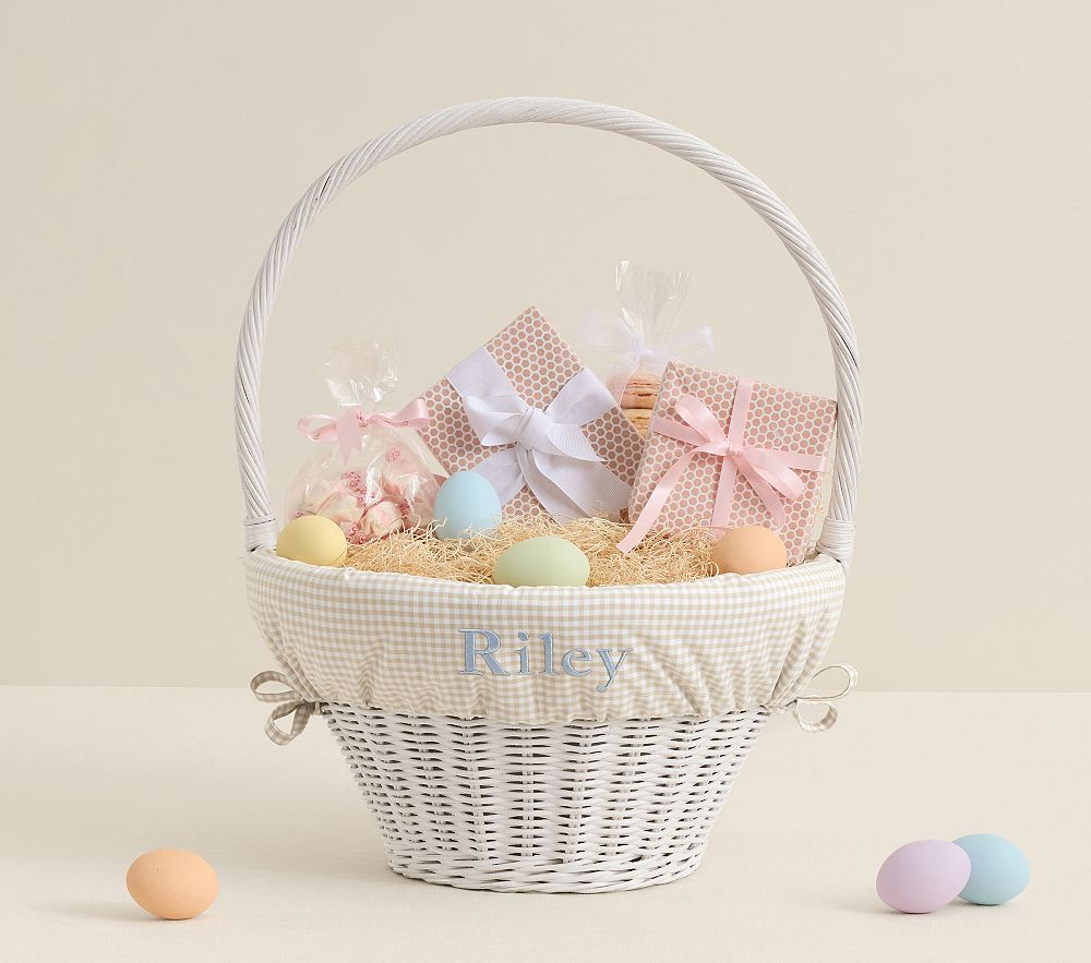 Gingham Easter Basket Liners | Pottery Barn Kids