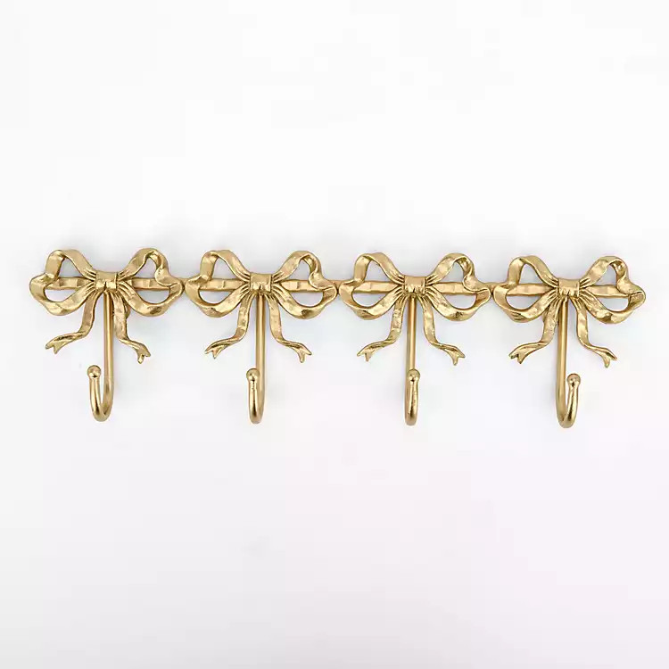 Gold Bows Wall Hooks | Kirklands Home | Kirklands