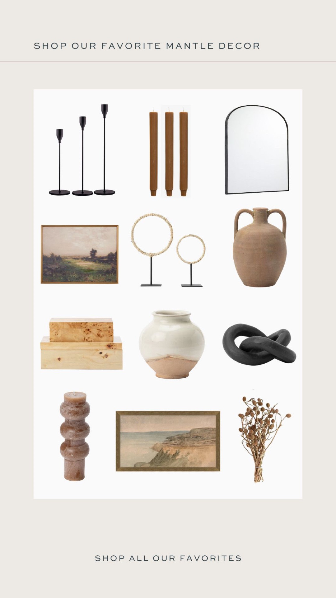 Our favorite mantle decor pieces 

#LTKhome