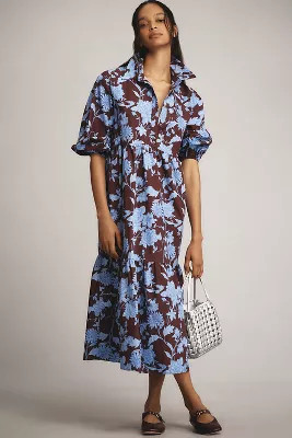 The Bettina Tiered Shirt Dress by Maeve | Anthropologie (US)