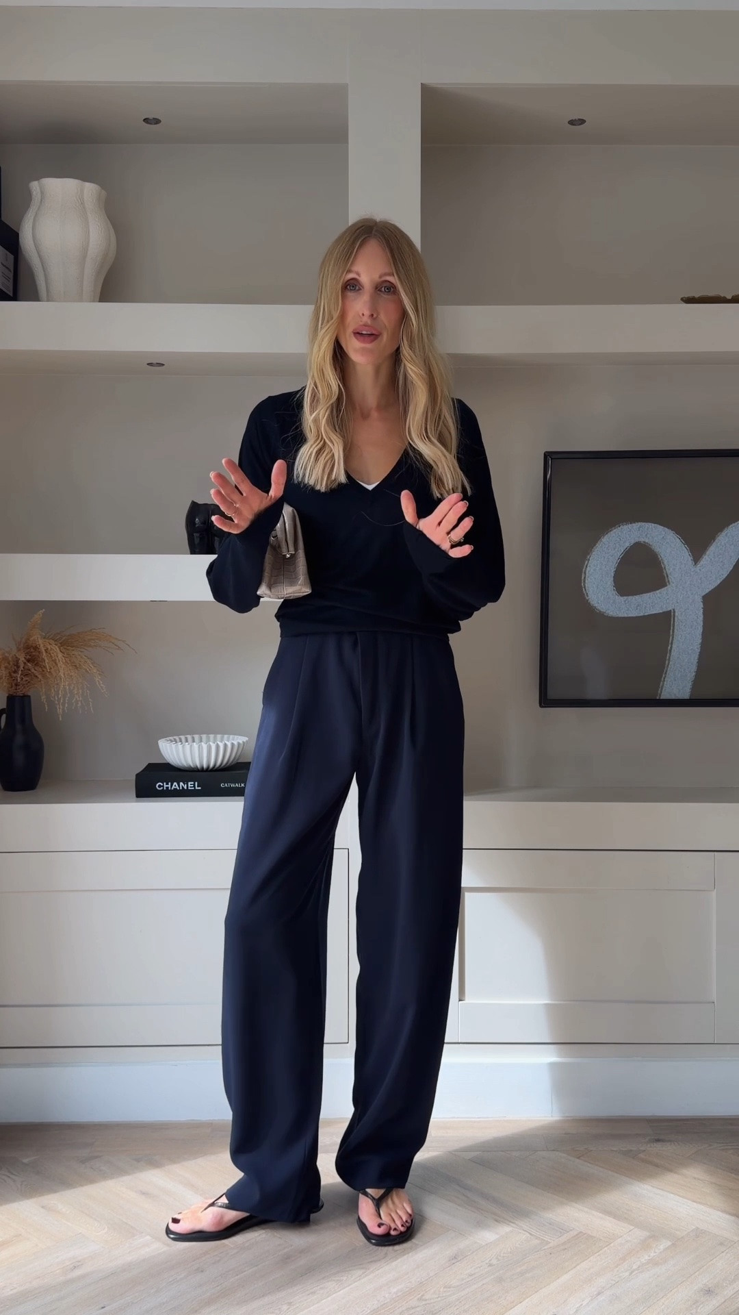 Business casual workwear - Zara office outfit also perfect for working from home in one of autumns hottest colours

Zara Navy trousers size S
Zara Navy jumper size S
Croc clutch bag is Arket

#LTKuk #LTKautumn #LTKworkwear