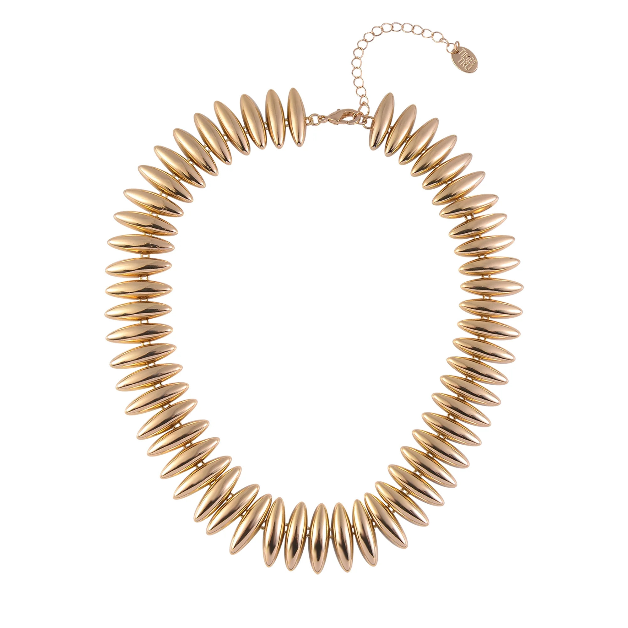 Time and Tru Women's Oval Points Necklace, Gold-Tone | Walmart (US)