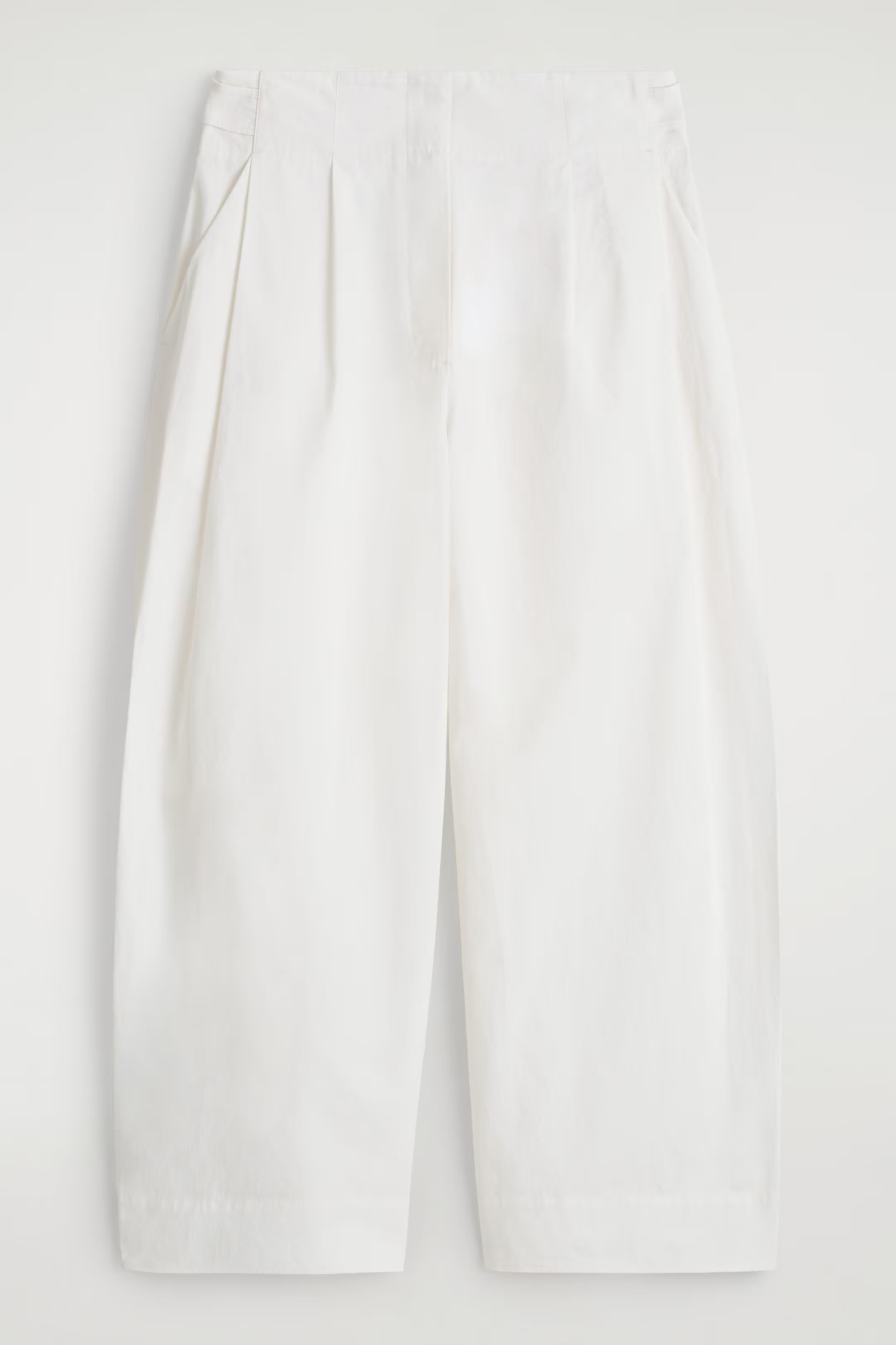 COTTON BARREL-LEG PANTS - WHITE | COS | COS (EU)