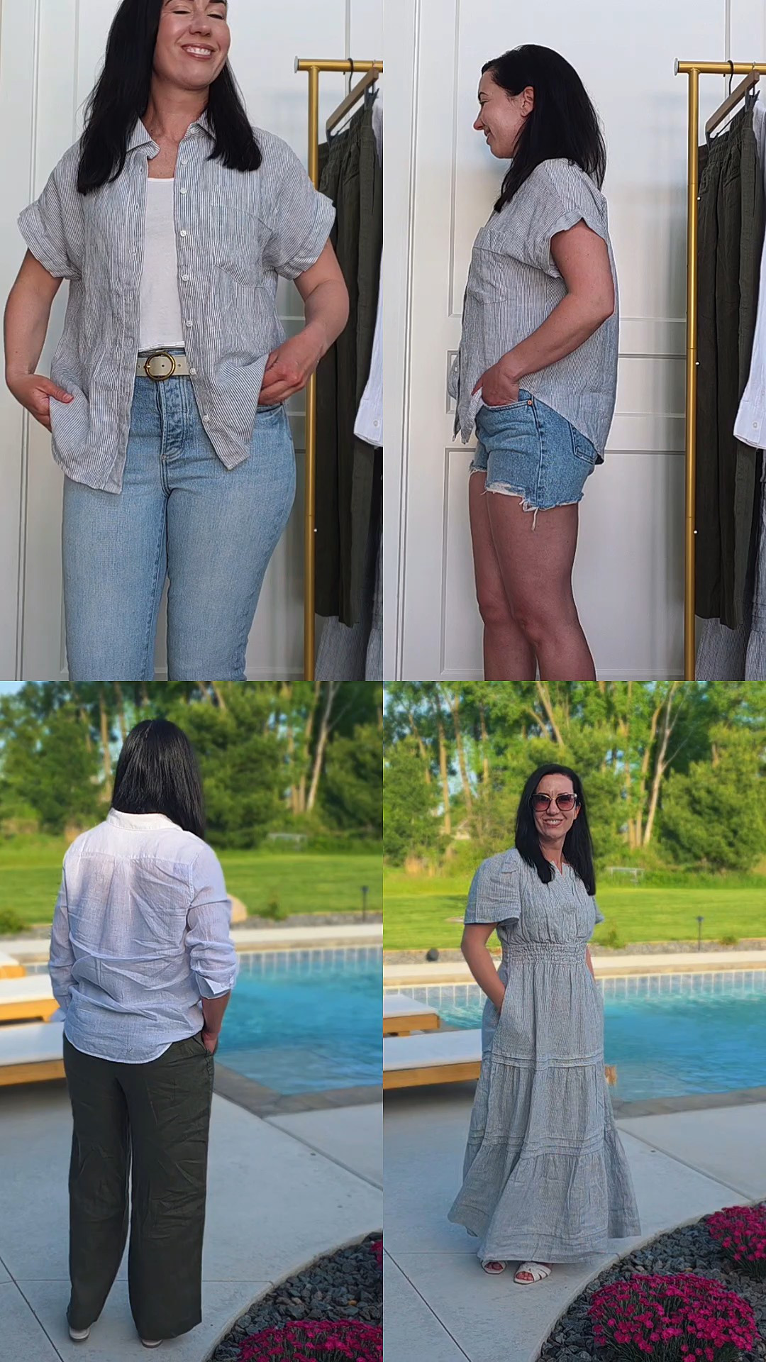 Four Quince linen pieces I tested for summer, and a little update since filming: I’ve already worn the linen pants and button-down several more times since this… and I’m still obsessed.Quick notes:The darker linen pants were a much better call than the white pair I returned last time.The button-down has become one of my favorite, easy summer pieces I keep reaching for.The dress is cute too, and I’m hoping to get more wear out of it this summer.Everything was washed before my final review, and I get into the details I’d want before ordering: sizing, sheerness, wrinkles, wash results, and what I’d actually buy again.Full honest Quince linen review is live on YouTube! 

#LTKootd #LTKSeasonal #LTKTravel