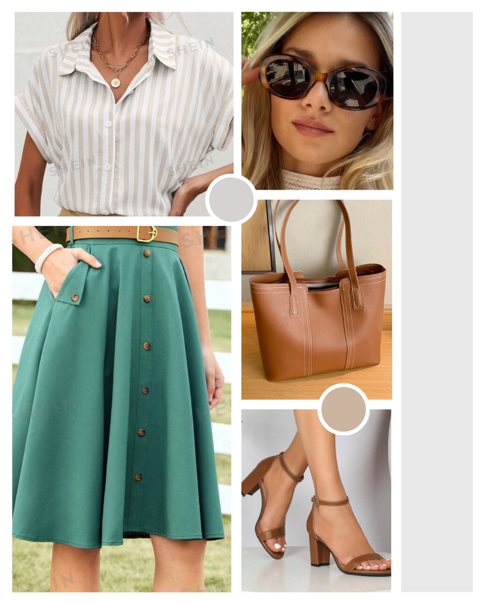 Um look leve para uma tarde de domingo… Saia evasê (A-line), modelo vintage, de cintura alta, combinada com uma camisa listrada! A cor verde traz um destaque para o visual, sem exageros. Num tempo mais friozinho, um suéter se encaixa perfeitamente! 

#LTKbrasil #LTKstyletip