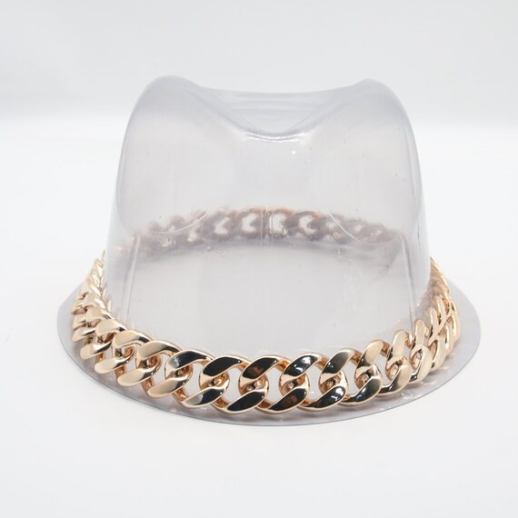 Gold Chain Link Fedora  Hat Band | Hat accessory | Hat Band | Etsy (US)