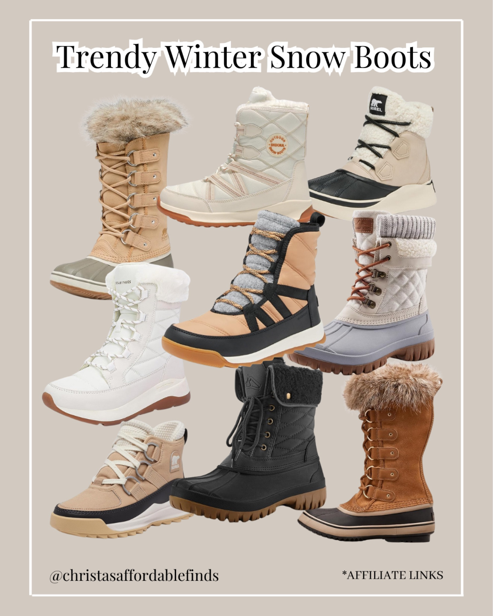Stepping into winter with some of my favorite styles snow boots. ❄️👢 These stylish snow boots will keep your feet warm and dry all winter long. These styles are both comfortable and stylish. Whether you’re braving the cold or enjoy a snow day out, these women’s snow boots are a must have. 



#LTKSeasonal #LTKSaleAlert #LTKStyleTip