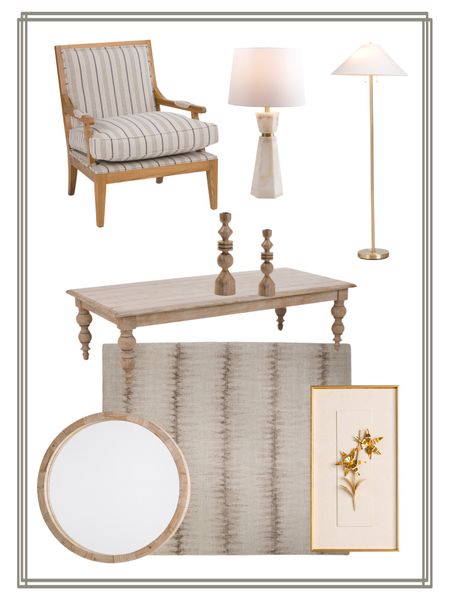 Neutral home decor finds from TJ Maxx. 



Hand Tufted area rug, round wall, coffee, table, candlestick holders, wall, art, table, lamp, floor lamp, visual comfort, Lily, and August Accent chair French

#LTKHome
