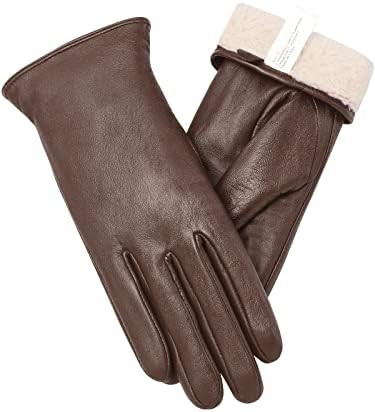 Vislivin Full-Hand Womens Touch screen Gloves Genuine Leather Gloves Warm Winter Texting Driving ... | Amazon (US)