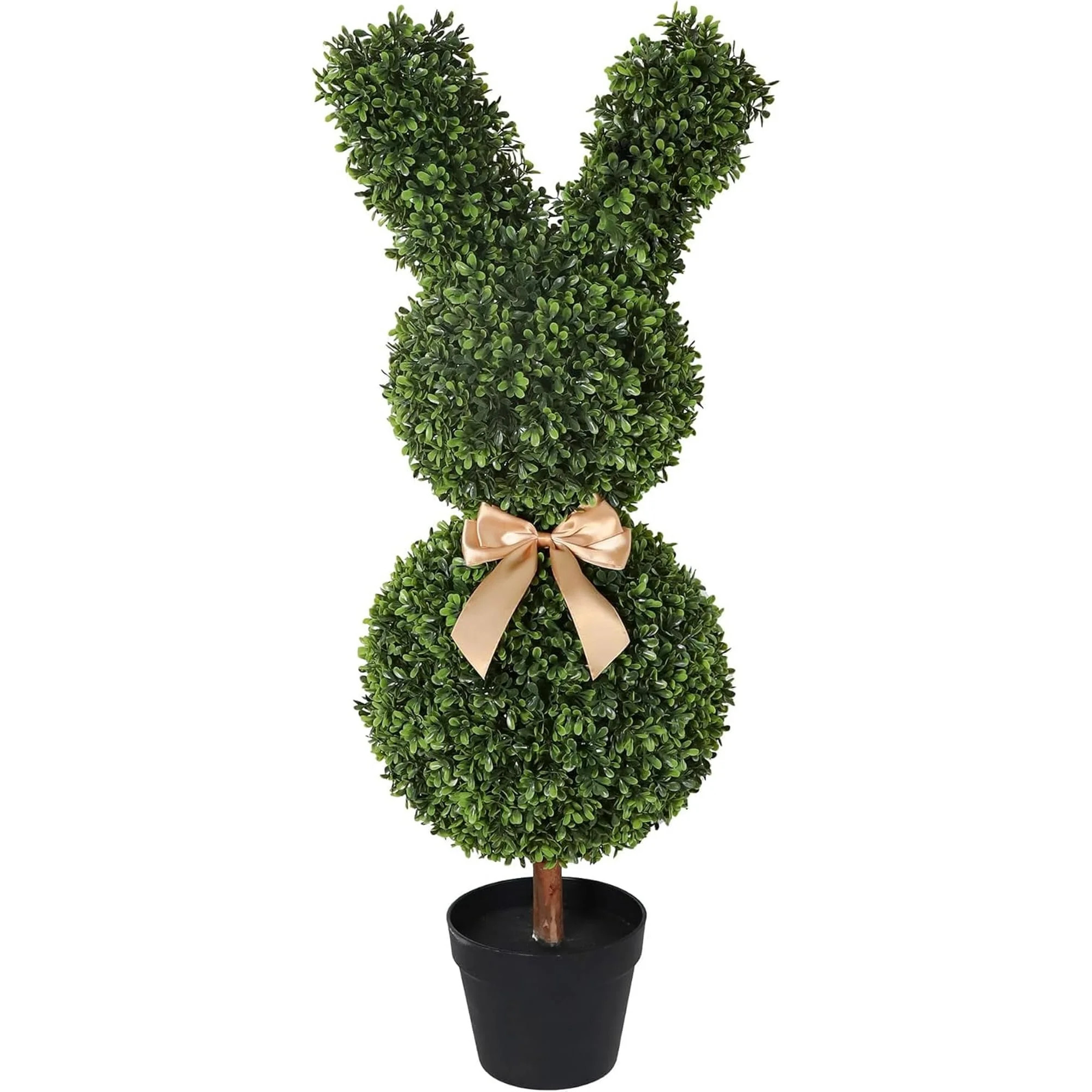 Rabbit- Shape Plants  Rabbit Shaped Topiary Trees – Set of 2 – 3ft High Artificial Boxwood ... | Walmart (US)