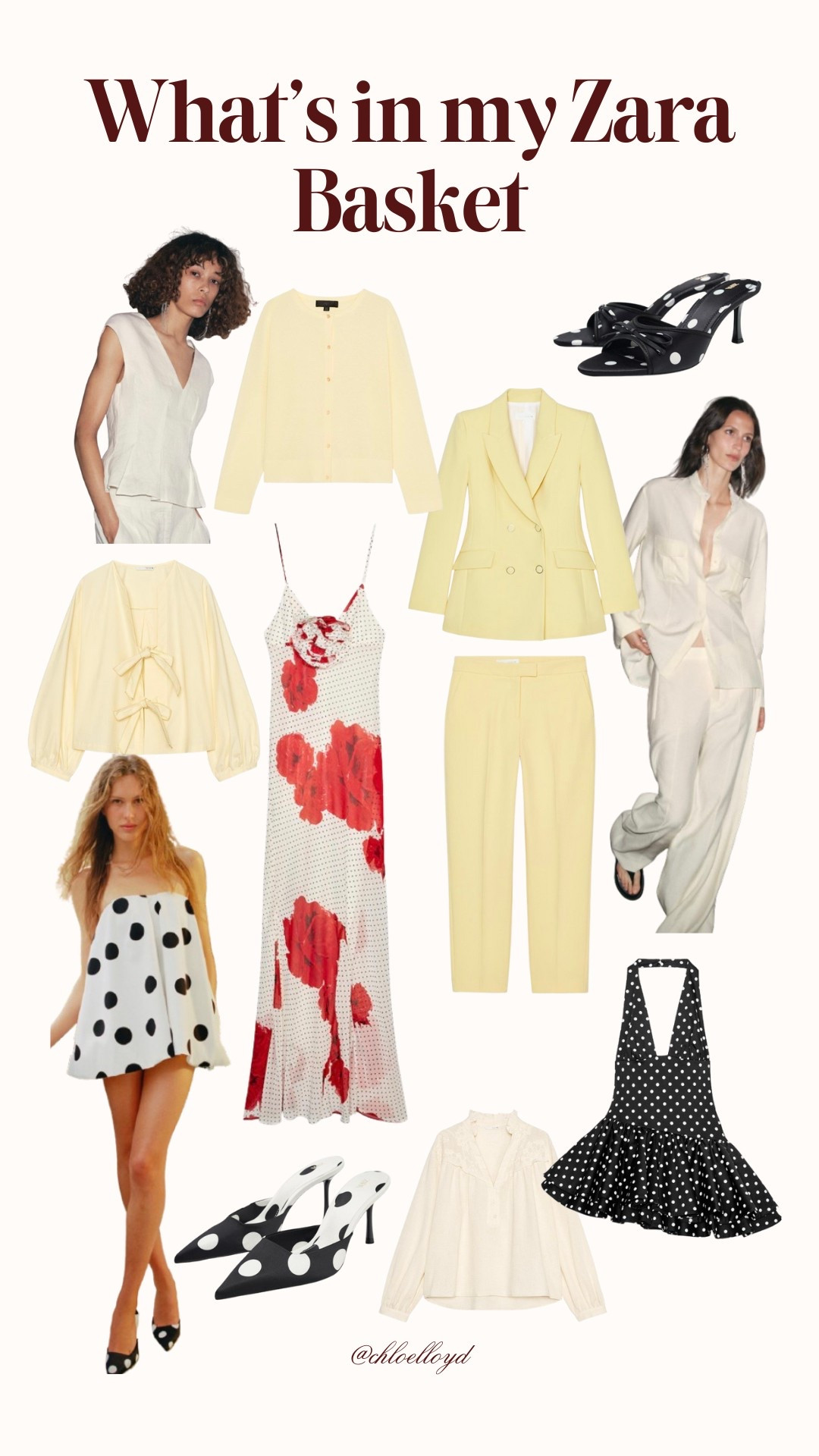 What’s in m Zara basket Spring/Summer Edition. Holiday. Polka Dot. Butter Yellow.

#LTKspring #LTKsummer #LTKuk