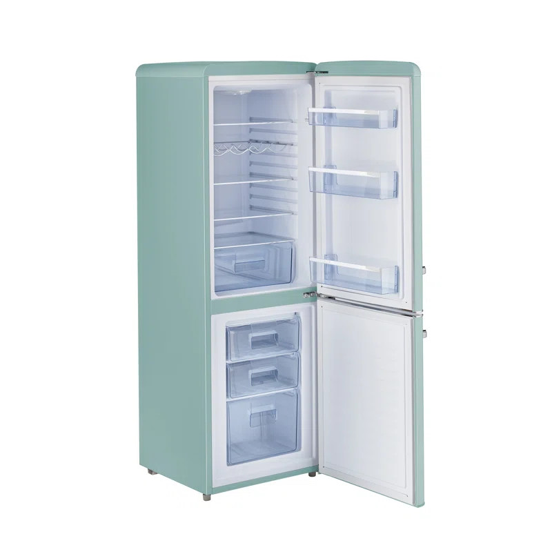 Classic Retro 21.6" Manual Defrost 7 cu. ft. Energy Star Certified Bottom Freezer Refrigerator | Wayfair North America