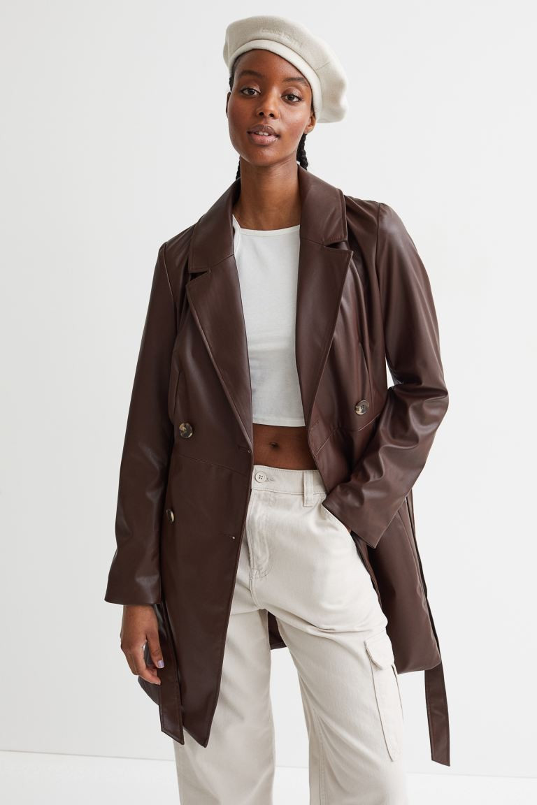 Faux Leather Trenchcoat | H&M (US + CA)