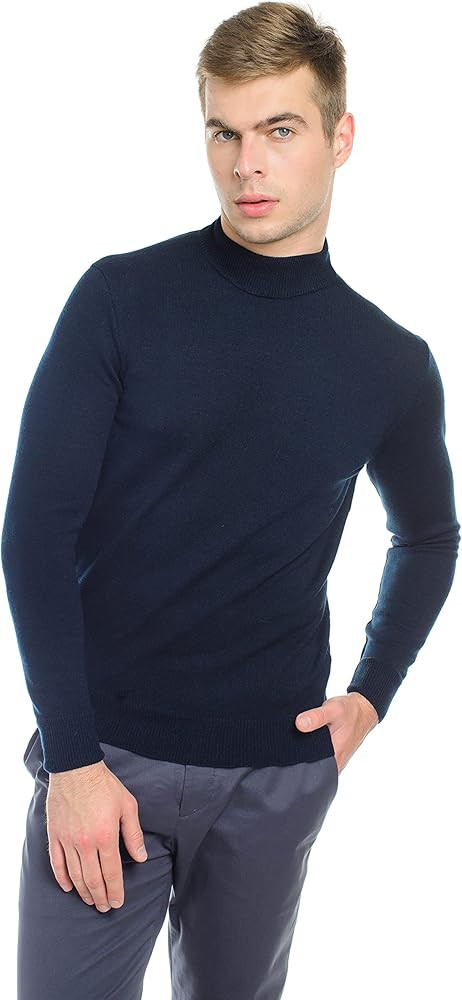 Men's Merino Wool Mock Turtleneck Sweater Classic Midweight Long Sleeve Pullover | Amazon (US)