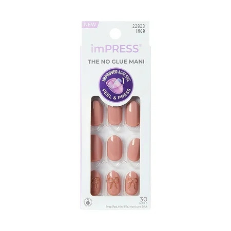 Kiss Impress Press On Nails ‘Close to you’ Neutral Short Oval 30 Count | Walmart (US)
