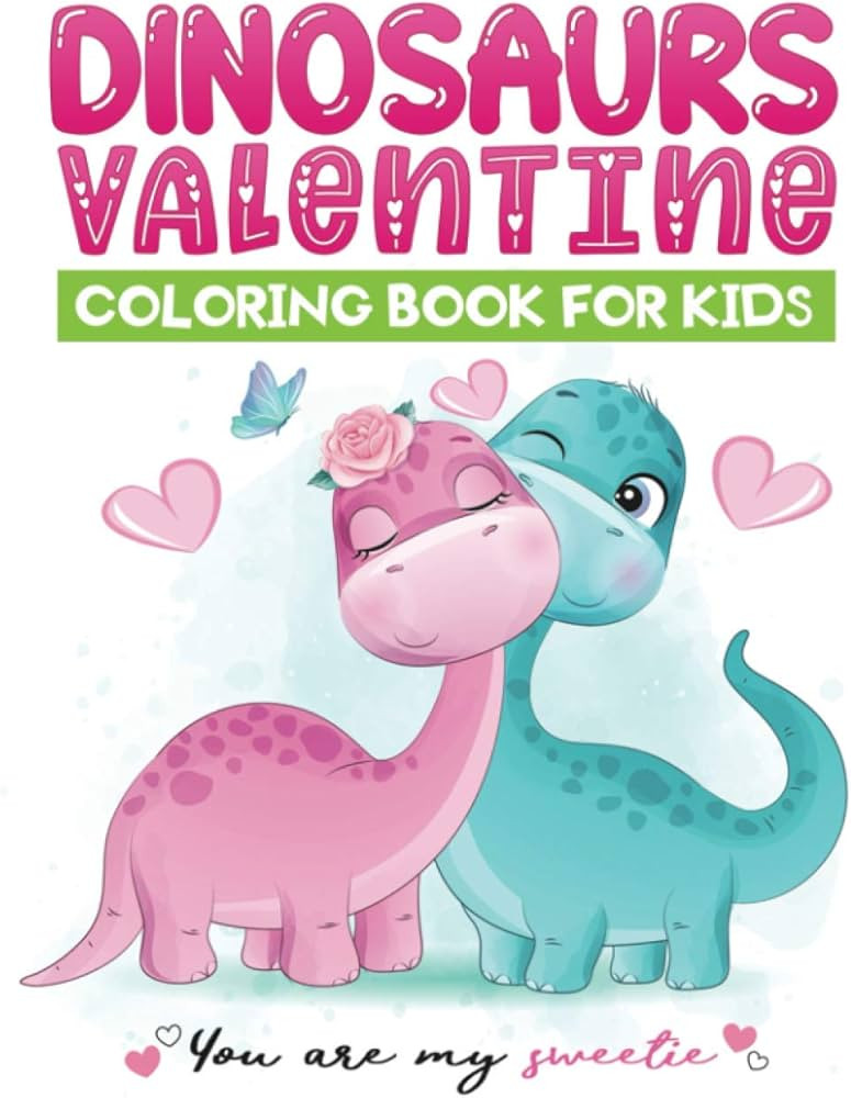 dinosaurs valentine coloring book for kids: Fun coloring pages of dinosaurs | Amazon (US)