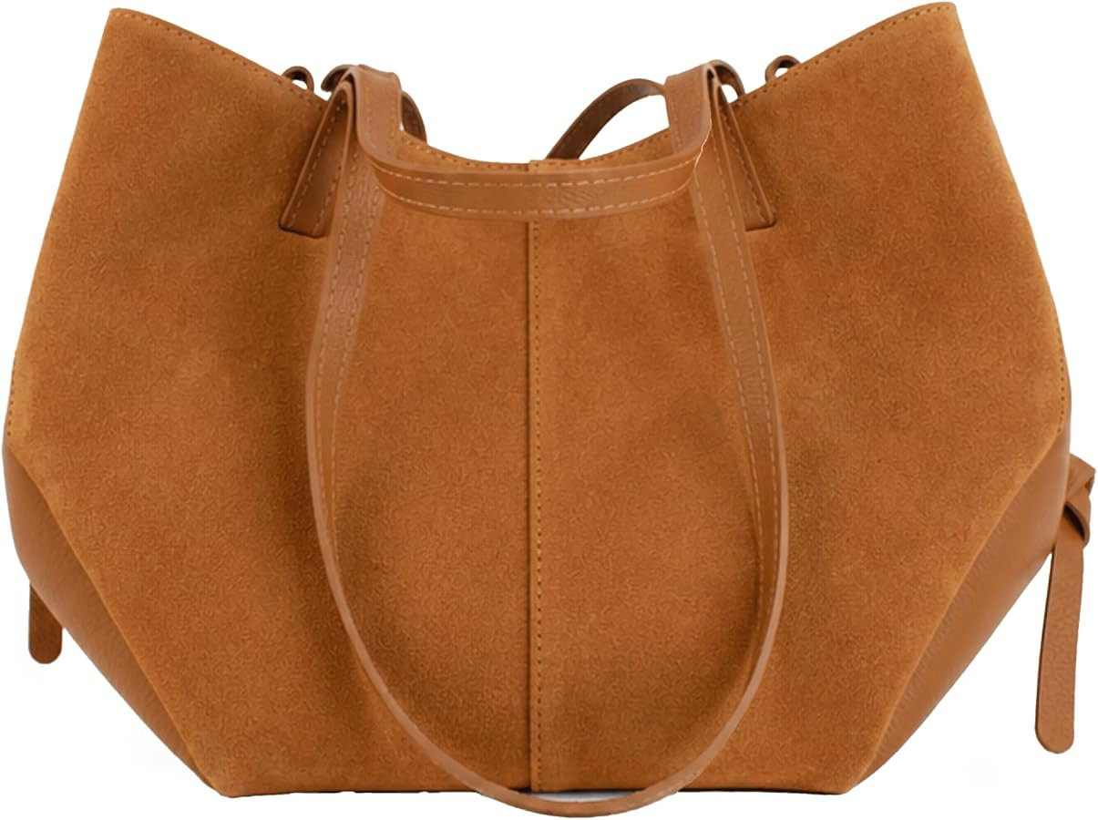 Wildleder Handtasche, Velours Umh\u00e4ngetasche mit verstellbarem Schultergurt, Schultertasche t... | Amazon (DE)