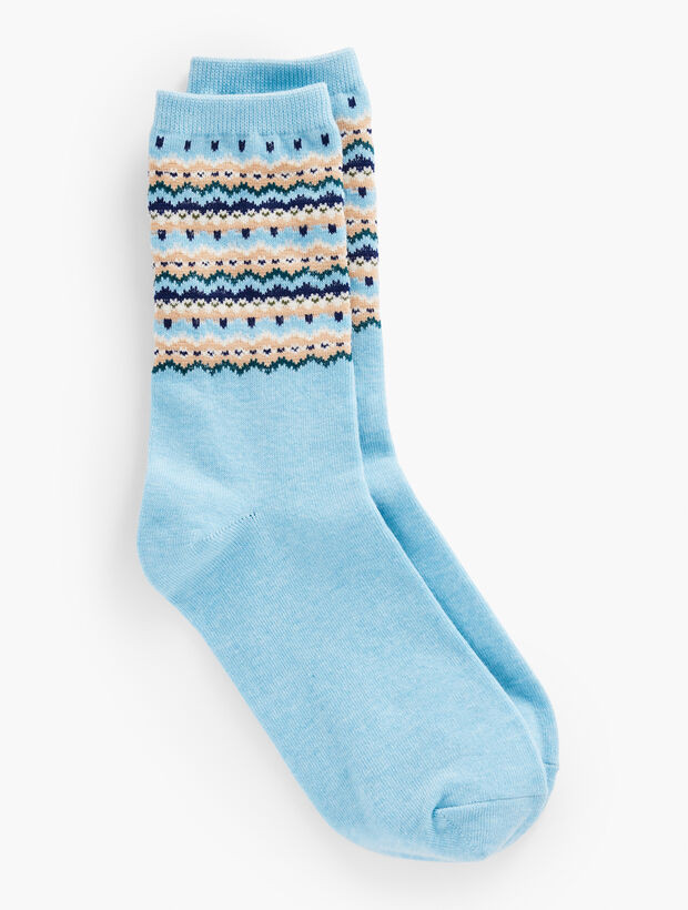 Shimmer Fair Isle Trouser Socks | Talbots