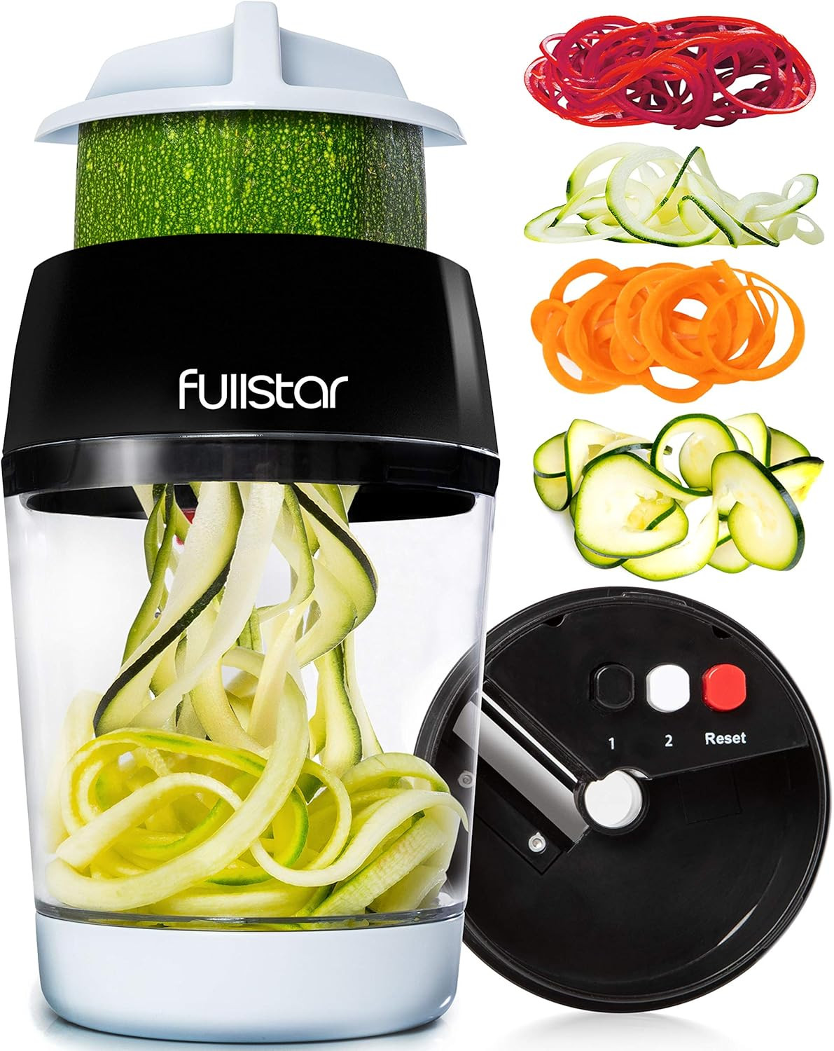 Fullstar Vegetable Spiralizer Vegetable Slicer - 4 in 1 Zucchini Spaghetti Maker Zoodle Maker Veg... | Amazon (US)