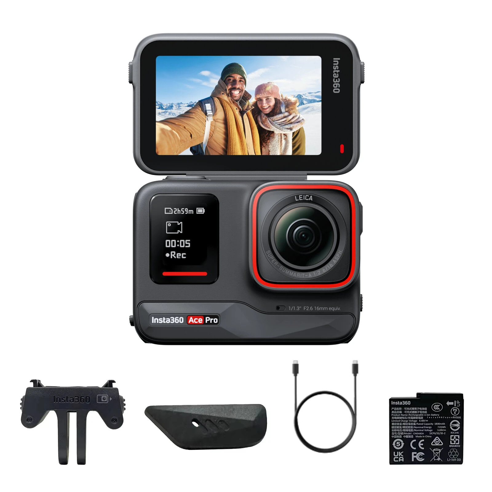 Insta360 Ace Pro 2 8K AI Chips Action Camera Waterproof with 1/1.3-Inch Sensor Dual Flip Touchscreen | Banggood