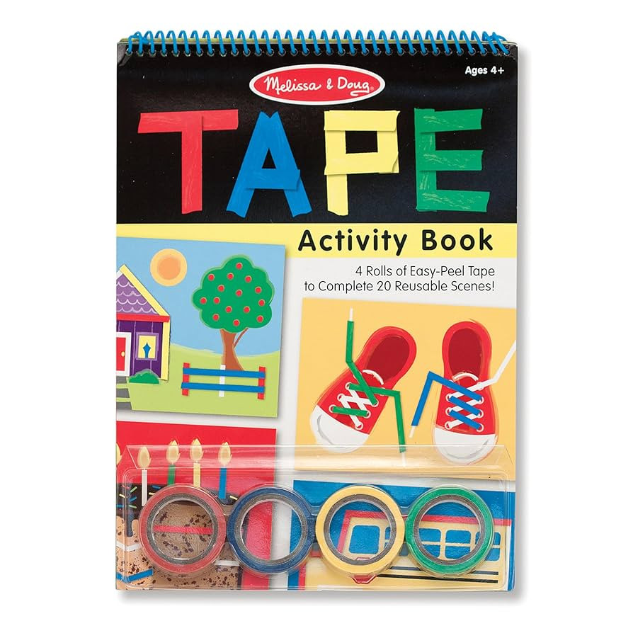 Melissa & Doug Tape Activity Book: 4 Rolls of Easy-Tear Tape and 20 Reusable Scenes | Amazon (US)