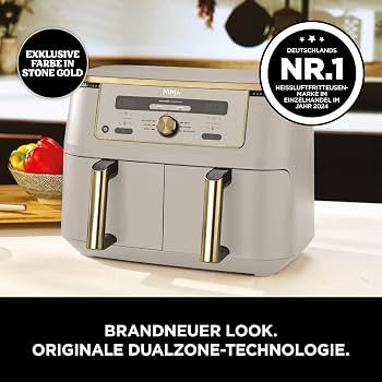 Ninja Dual Zone Digital Air Fryer, 2 Schubladen, 6-in-1, Heißluftfritteuse, 9,5L, Heißluft-Frit... | Amazon (DE)