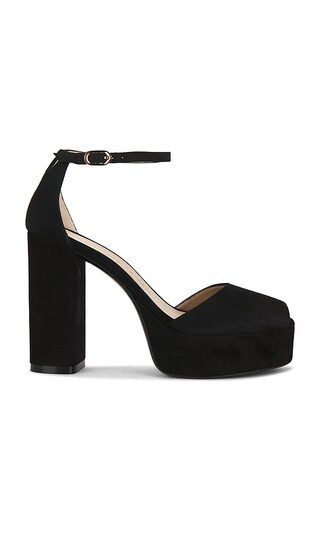 Sabrina Platform Pump in Black | Revolve Clothing (Global)