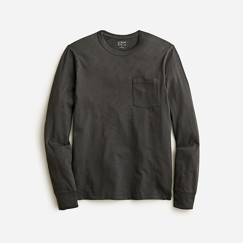 Garment-dyed slub cotton long-sleeve T-shirt | J. Crew US
