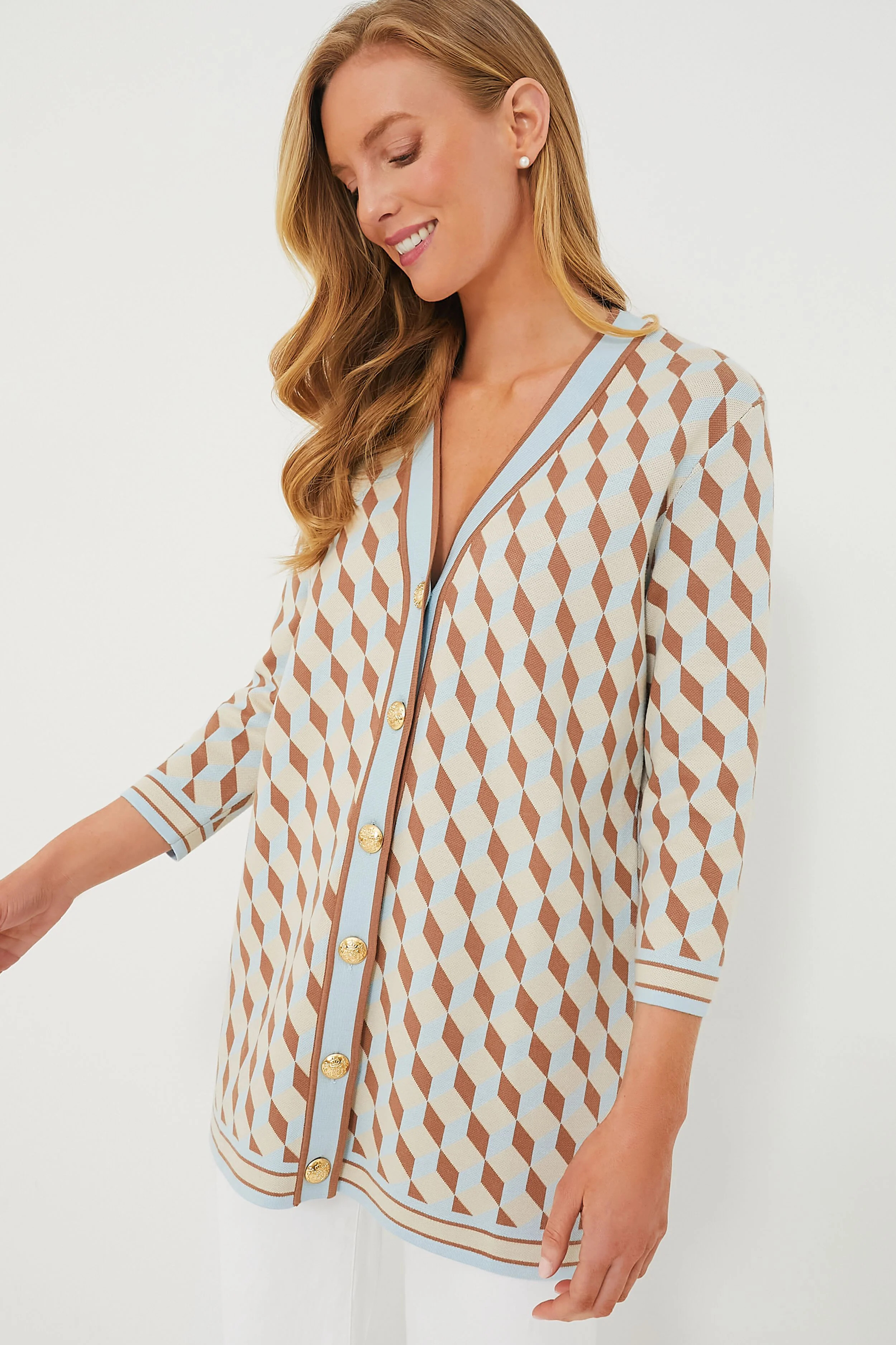 Ocean Spray Knit Geo Liv Cardigan | Tuckernuck (US)