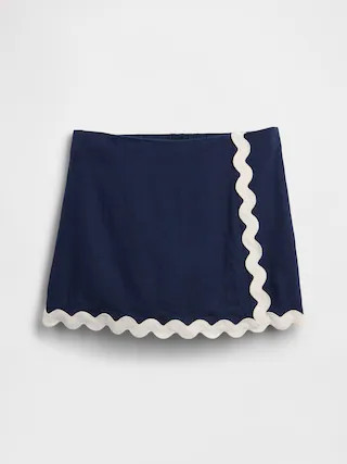Kids Pull-On Linen-Blend Skort | Gap Factory
