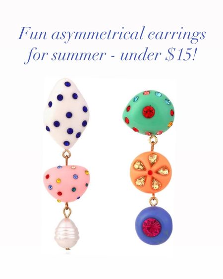Fun asymmetrical statement earrings for summer! 
.
Amazon finds 

#LTKfindsunder50 #LTKSeasonal #LTKstyletip