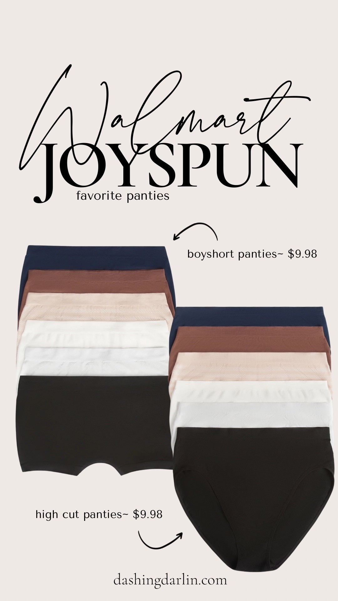 Walmart favorite panties only $10!!! 
Joyspun is known for the softest fabrics and they don’t disappoint with their undies!! Love this style. I’m not a thong kind of gal 🤪!!! 


#LTKStyleTip #LTKOver40