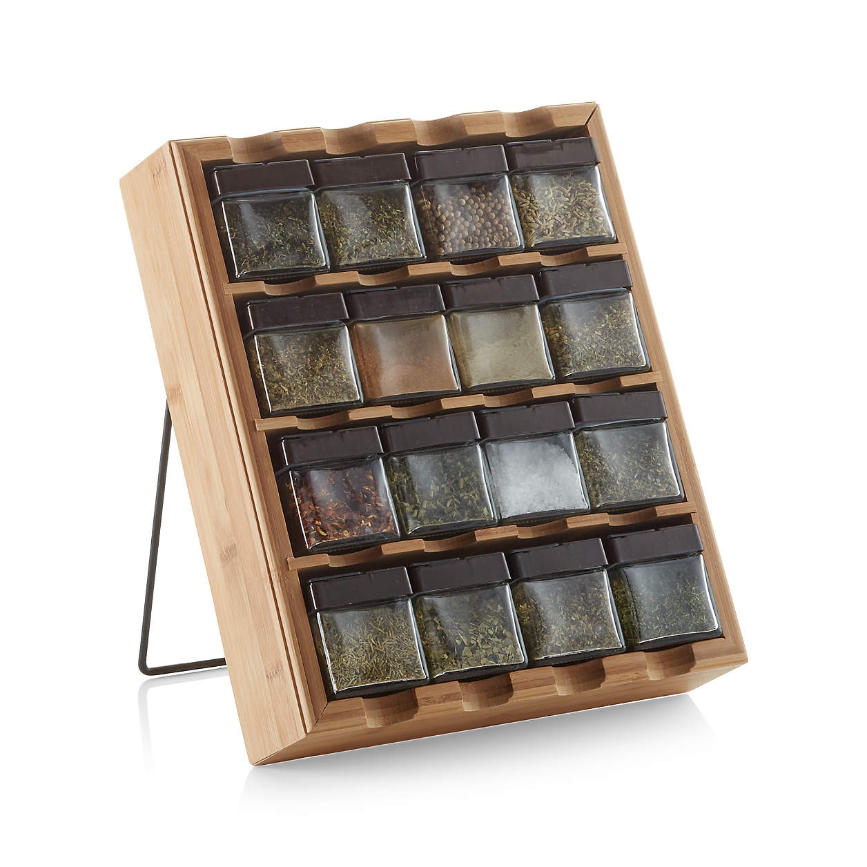 16-Cube Bamboo Spice Rack + Reviews | Crate & Barrel | Crate & Barrel