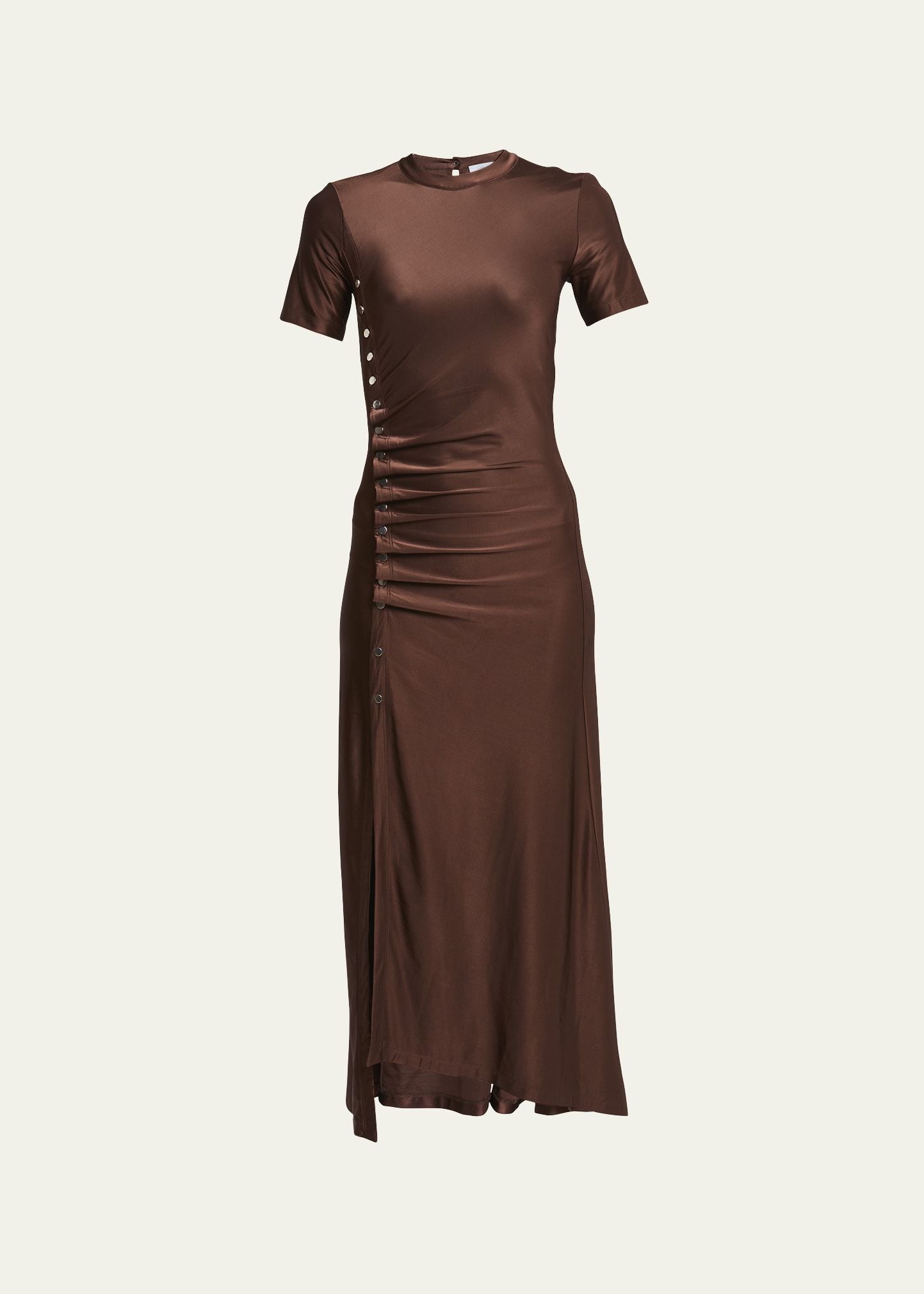 Rabanne Buttoned Ruched Waist Dress | Bergdorf Goodman