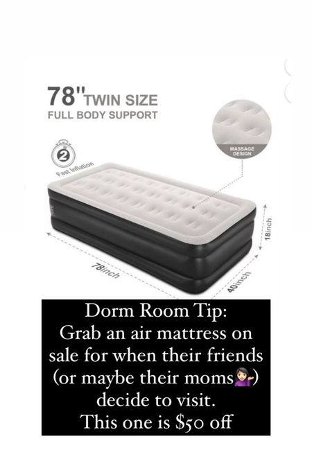 Air mattress on sale 
Air mattress
Dorm room

#LTKFindsUnder100 #LTKSaleAlert #LTKHome