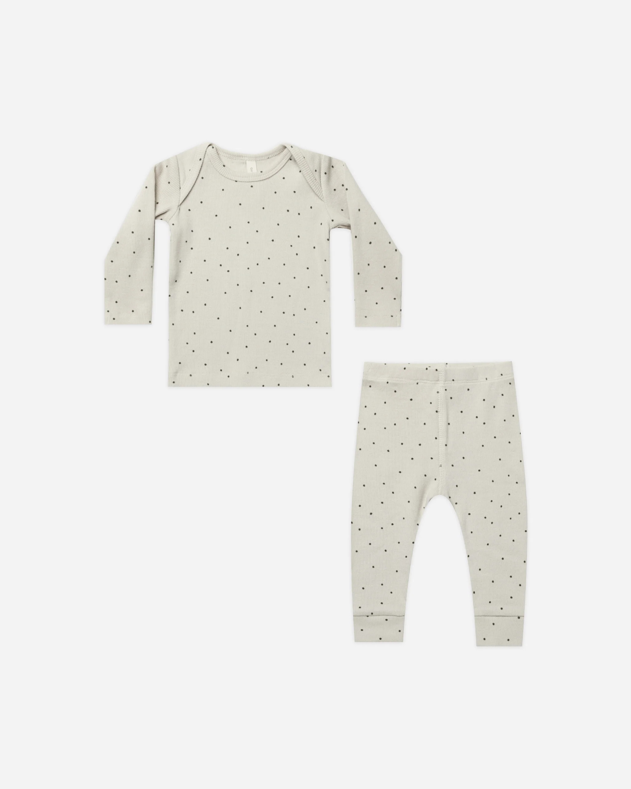 Ribbed Tee And Legging Set || Mini Dots | Rylee + Cru