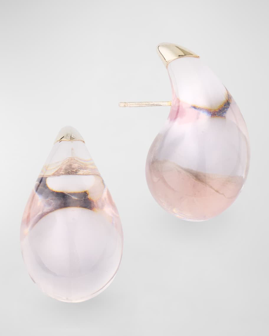 Bottega Veneta Resin Sterling Silver Drop Earrings | Neiman Marcus